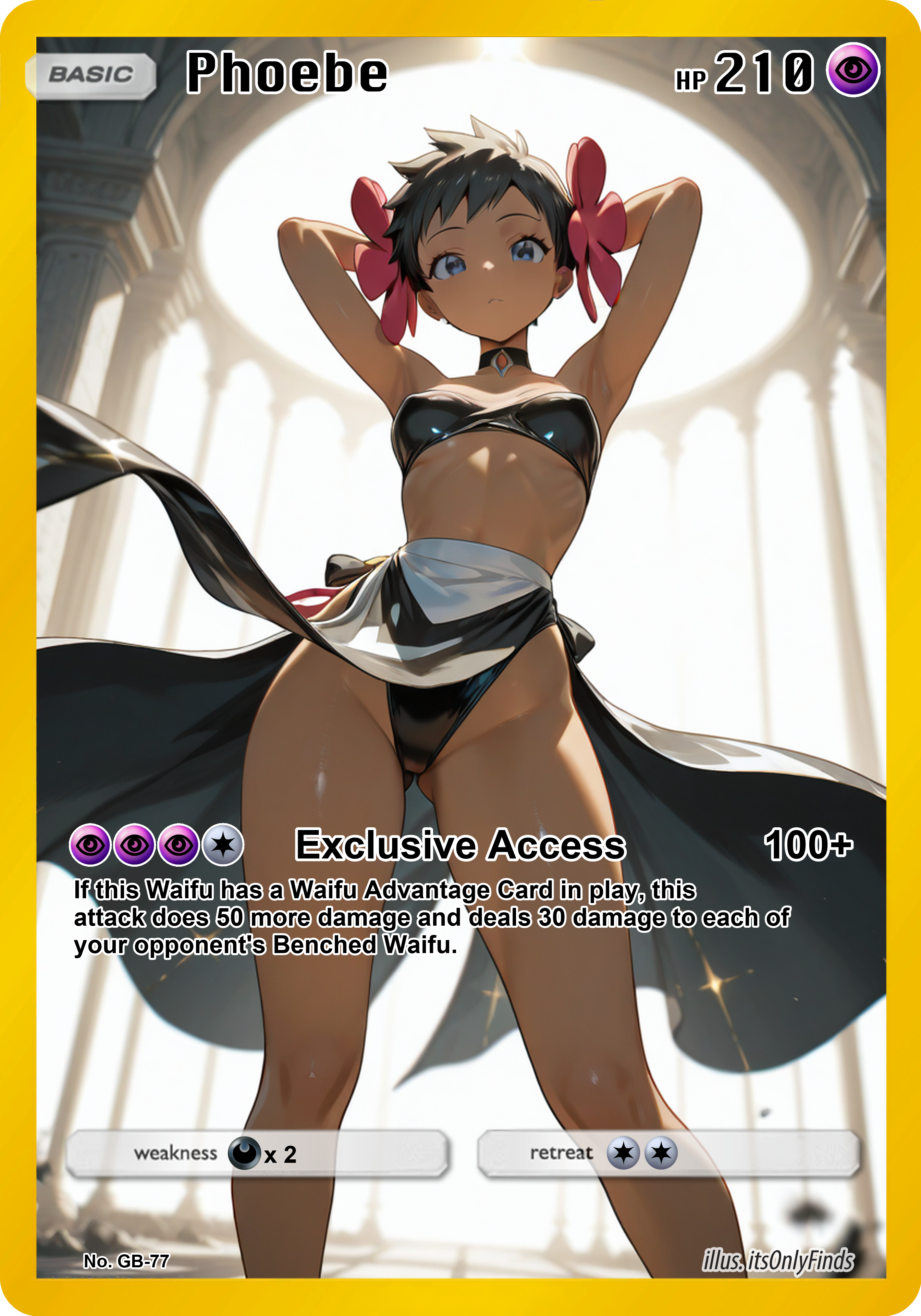 Example OnlyFinds Gold Border hyper rare chase card