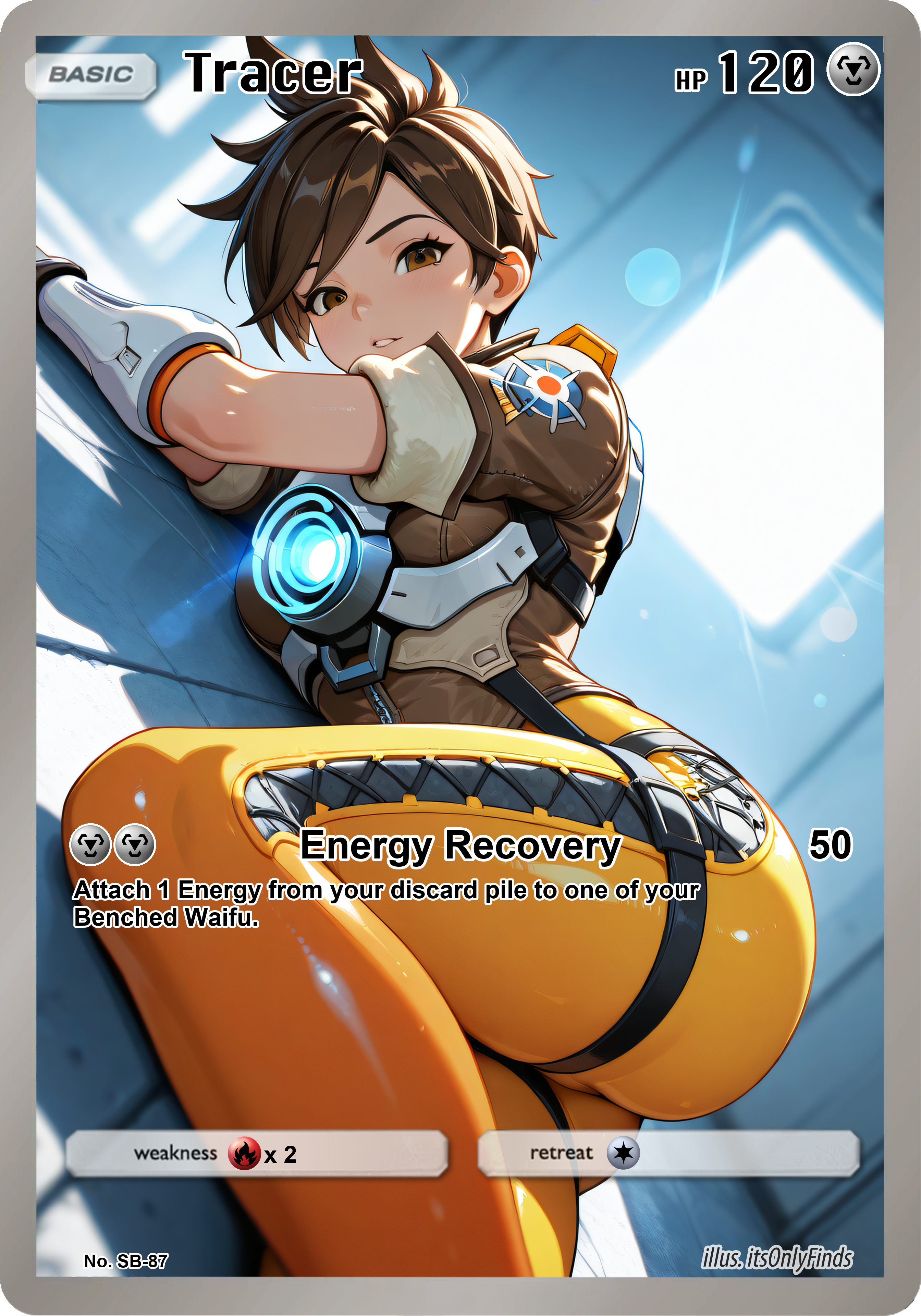 Example OnlyFinds Silver Border chase card