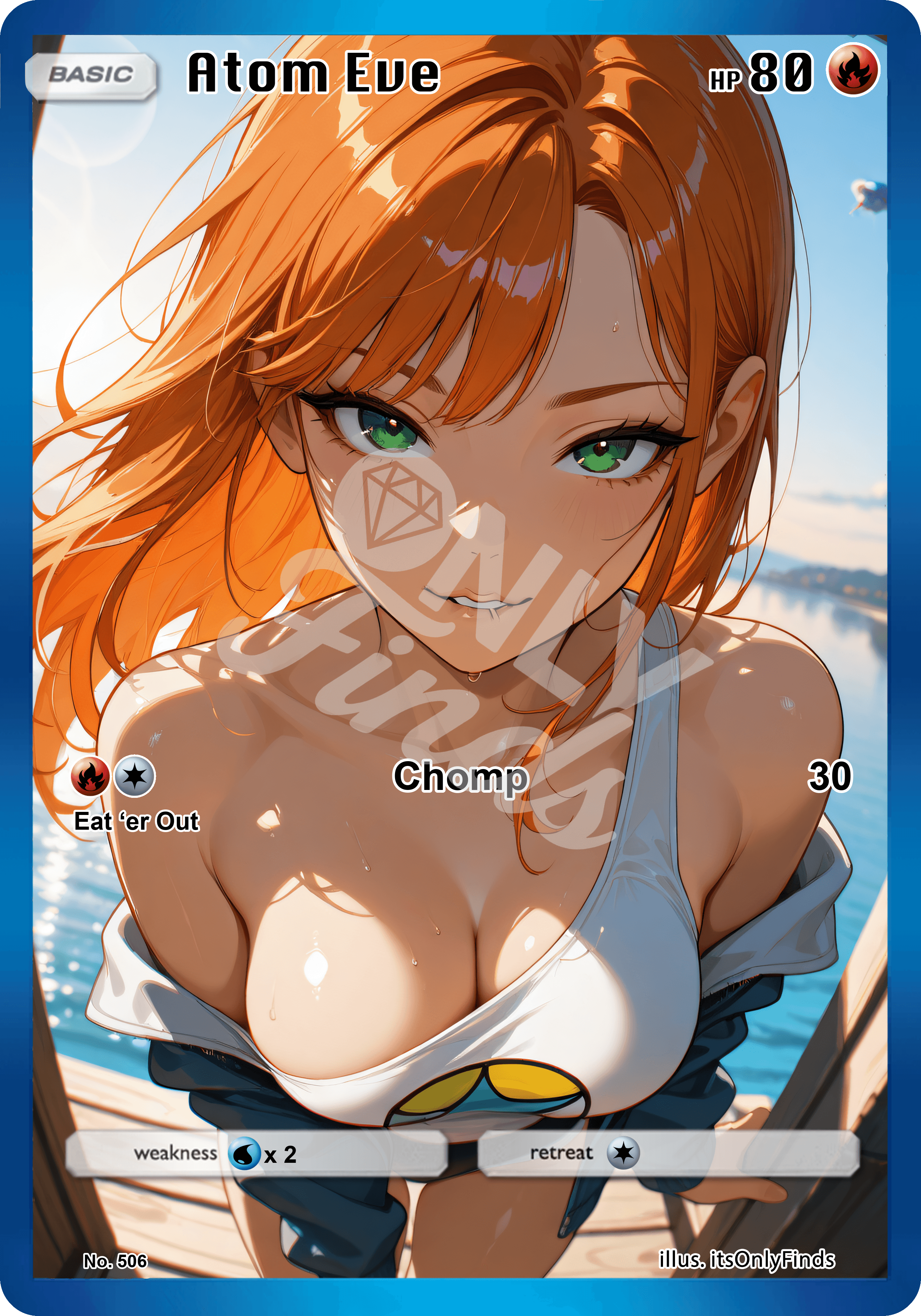 B-506 - Atom Eve OnlyFinds Blue card